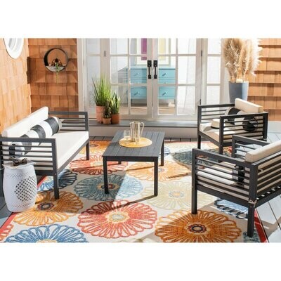 Santa Fe Slatted Outdoor- Set of 4 pieces Black Santa Fe Slatted Outdoor- Set of 4 pieces Black