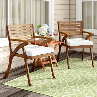 Patio Dining Chairs with Cushion (Set of 2) Patio Dining Chairs with Cushion (Set of 2)