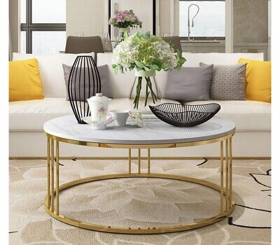 Coffee table Golden Stainless steel Coffee table Golden Stainless steel