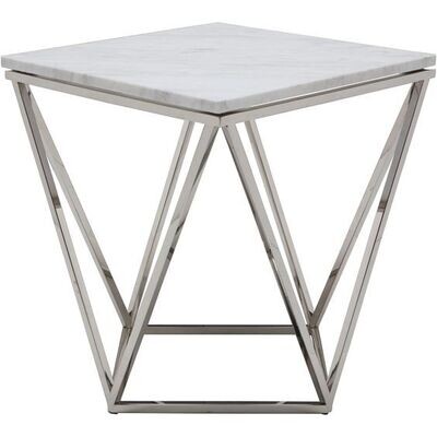 Geometric table side Stainless steel