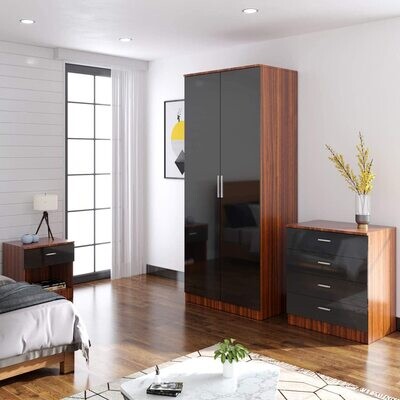 Modern Bedroom Furniture Sets/Black-Walnut