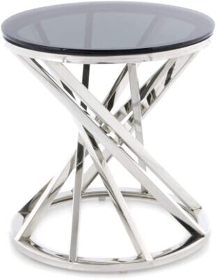 Spiral Round Side table Chrome