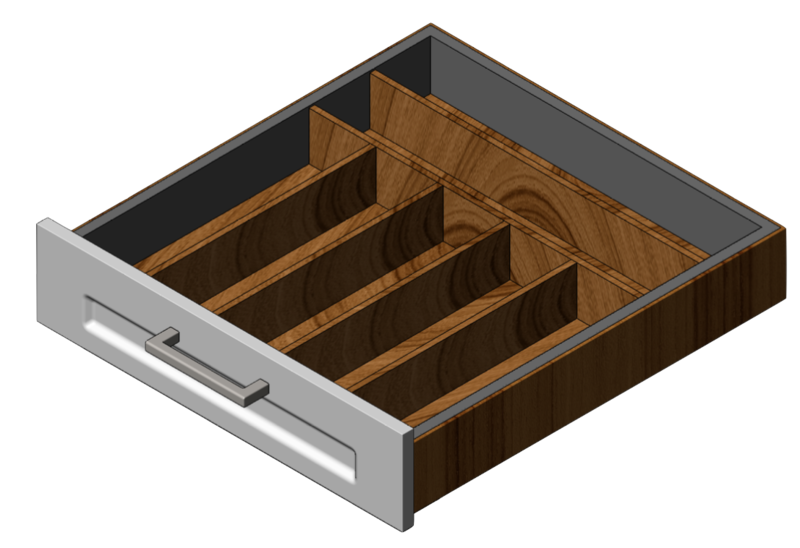 Stainless & Walnut Cutlery Inserts Stainless & Walnut Cutlery Inserts