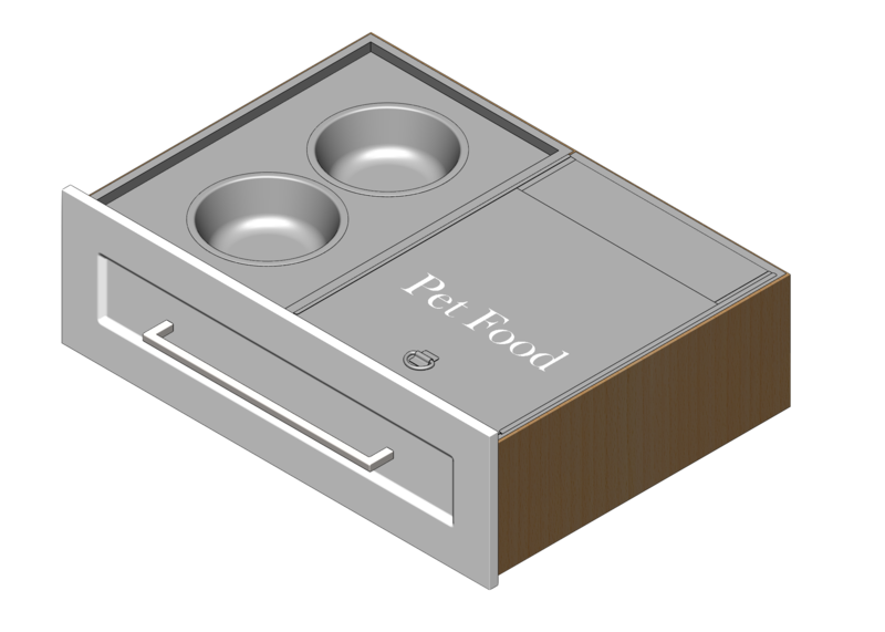 Combination Stainless Pet Feeding & Pet Food Storage Inserts Combination Stainless Pet Feeding & Pet Food Storage Inserts
