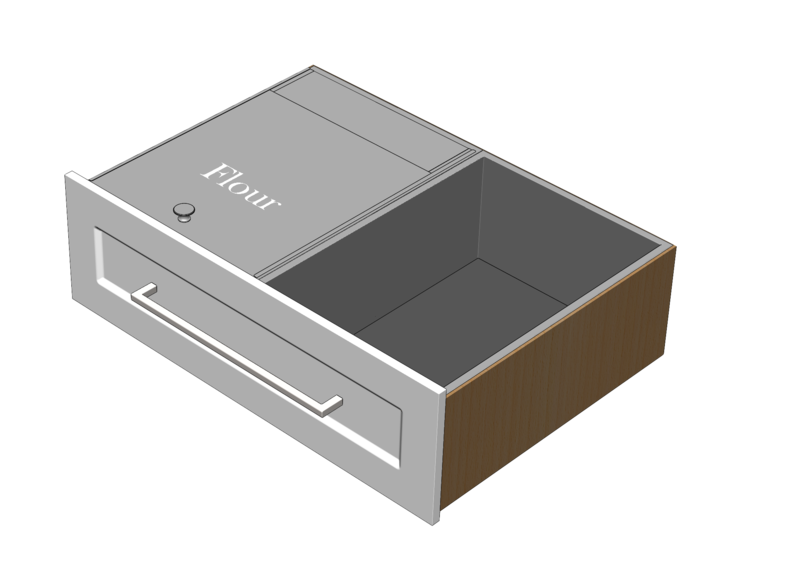 Combination Stainless Flour & Drawer Liner Inserts Combination Stainless Flour & Drawer Liner Inserts