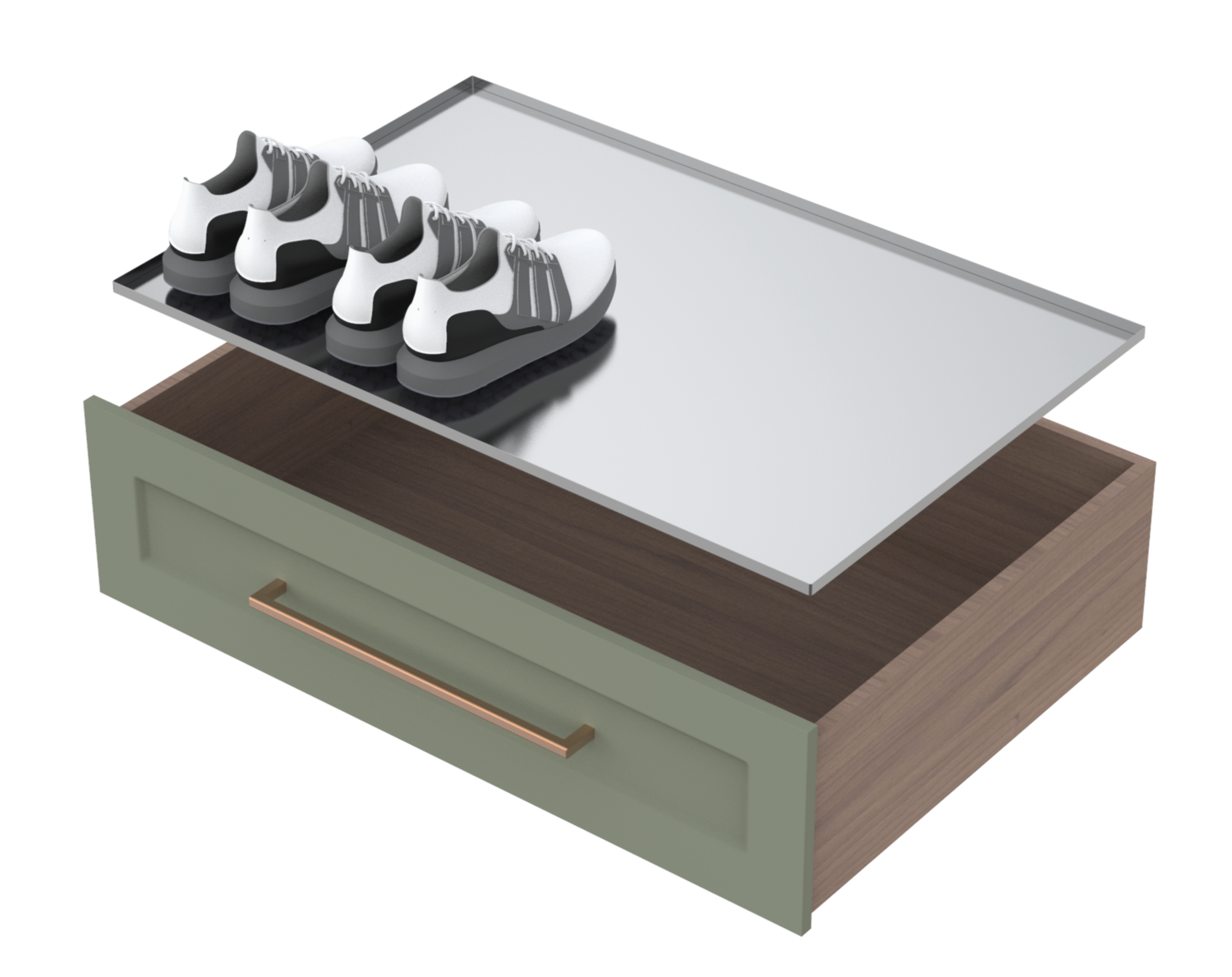 Stainless Steel Footwear Drawer Liner