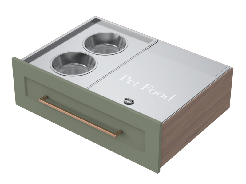 Combination Stainless Pet Feeding & Pet Food Storage Inserts Combination Stainless Pet Feeding & Pet Food Storage Inserts