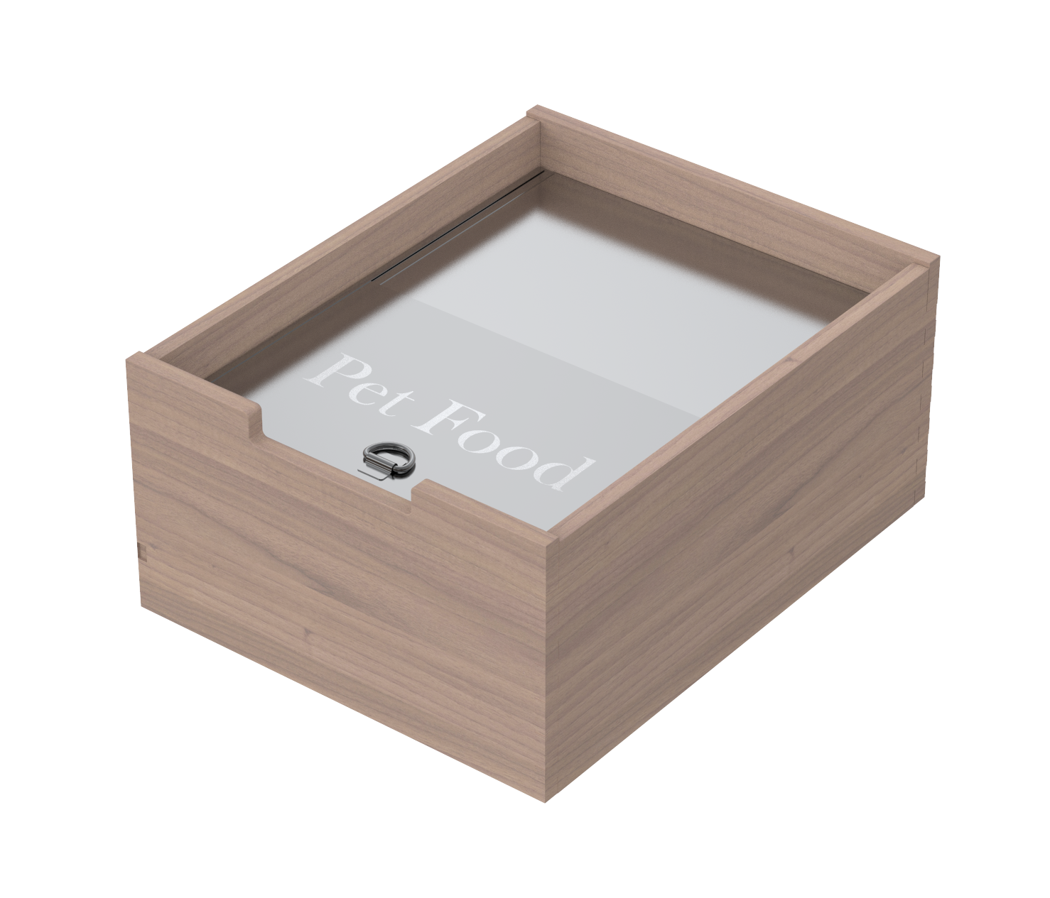 Stainless Steel Pet Food Storage Drawer Insert (No Flanges)