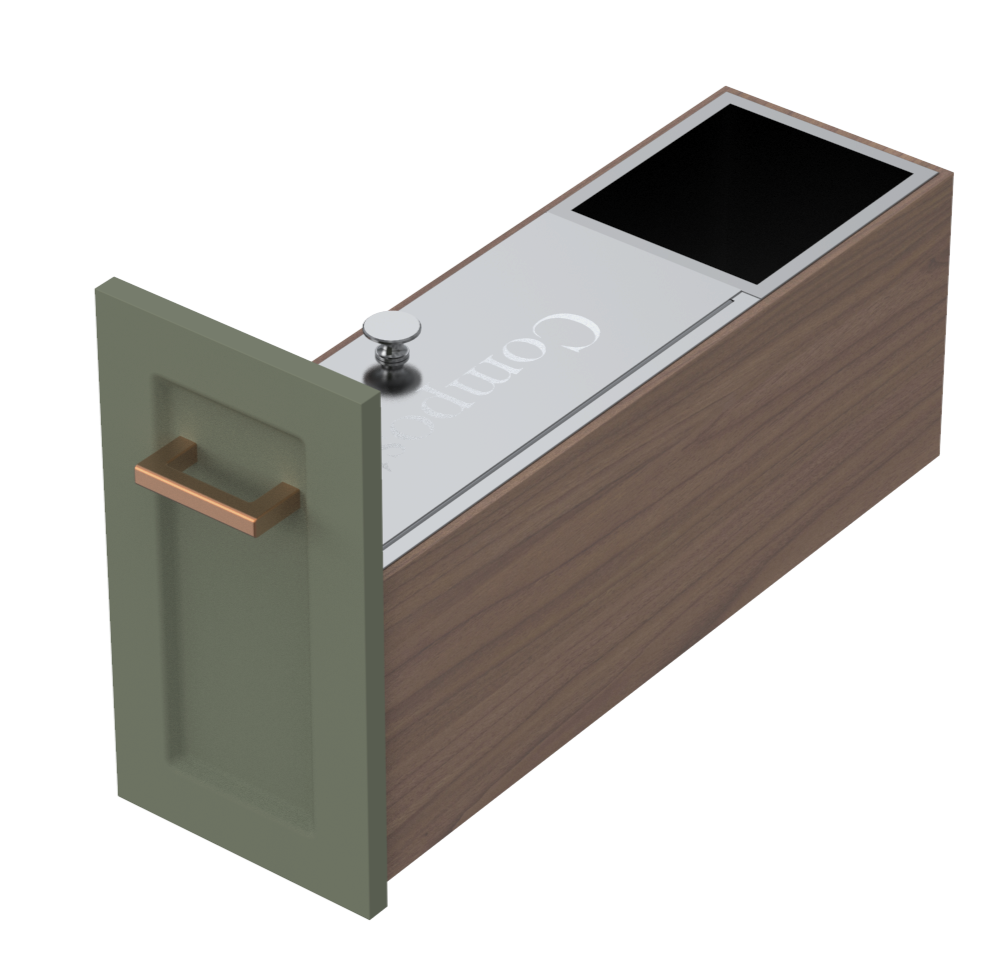 Stainless Steel Compost Insert w/ Rear Storage