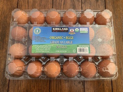 Fresh Eggs, Kirkland® Organic Fresh Grade AA Large Eggs (24 Count)