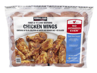 Frozen Appetizers, Kirkland Signature® Chicken Wings (10 Pound Bag)