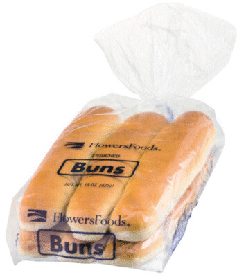 Hot Dog Buns, Flowers Foods® White Hot Dog Buns (12 Buns)