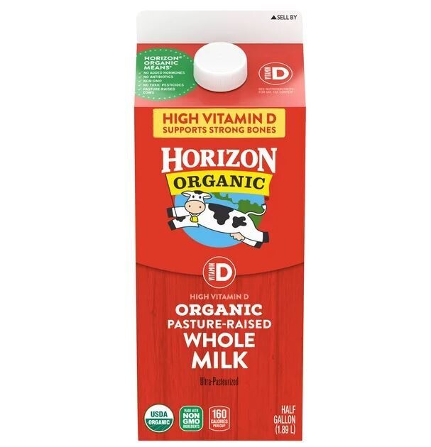 Dairy Milk, Horizon® Organic Whole Milk (½ Gallon Carton)