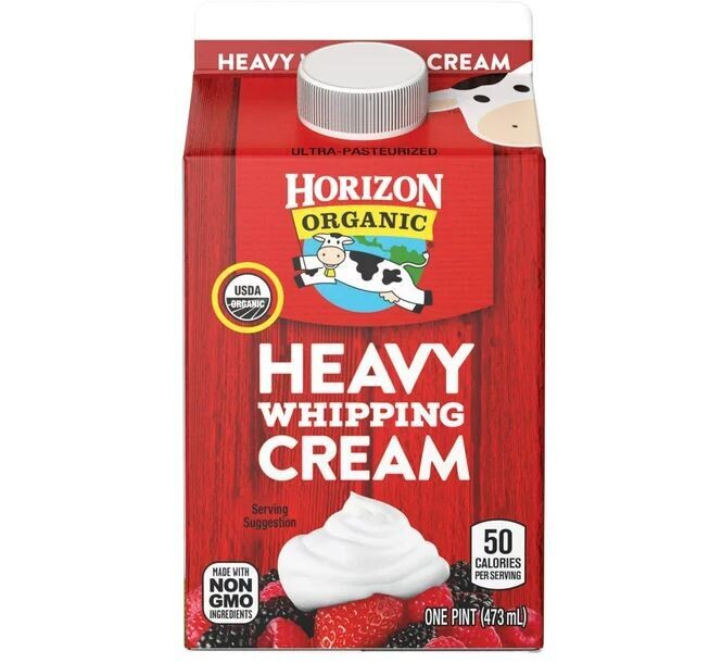 Whipping Cream, Horizon® Organic Heavy Whipping Cream (1 Pint Carton)