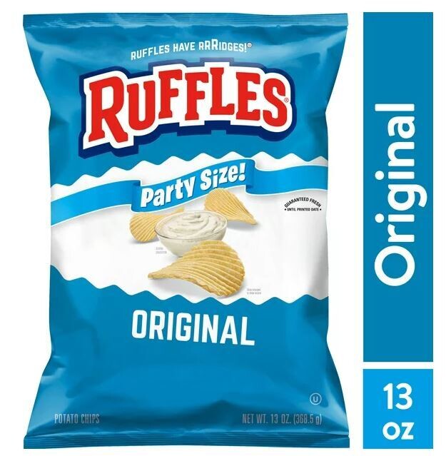 Potato Chips, Ruffles® Original Potato Chips (Party Size-13 oz Bag)