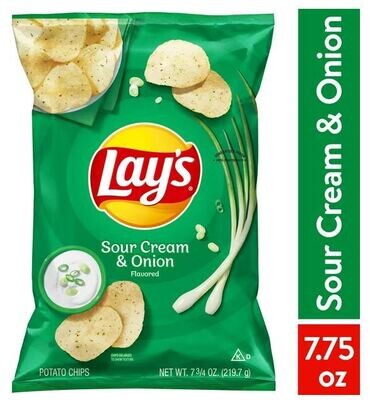 Potato Chips, Lay&#39;s® Sour Cream &amp; Onion Potato Chips (7¾ oz Bag)