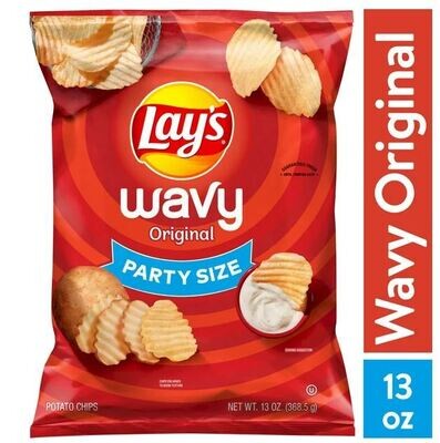 Potato Chips, Lay&#39;s® Original Wavy Potato Chips (Party Size-13 oz Bag)