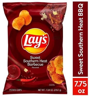 Potato Chips, Lay&#39;s® Sweet Southern Heat Barbecue Potato Chips (7¾ oz Bag)