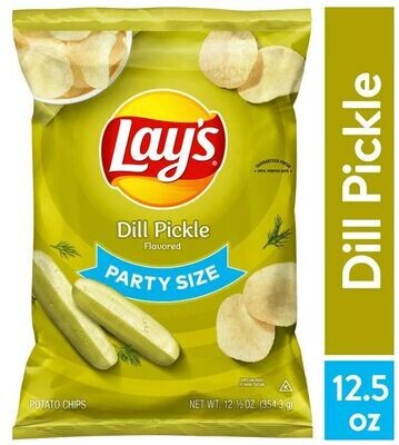 Potato Chips, Lay&#39;s® Dill Pickle Potato Chips (Party Size-12½ oz Bag)
