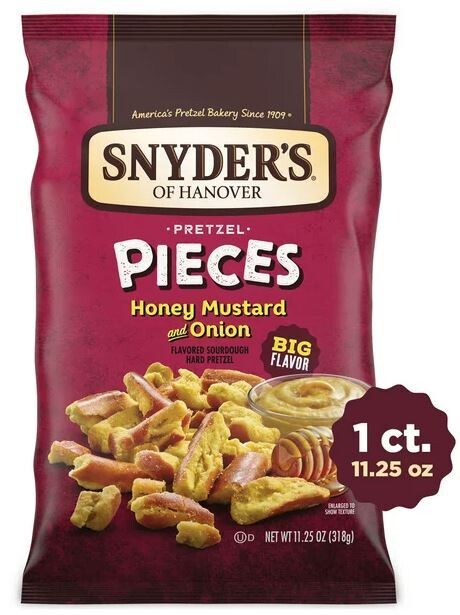 Pretzels, Snyder&#39;s of Hanover® Pieces with Honey Mustard and Onion (11¼ oz Bag)