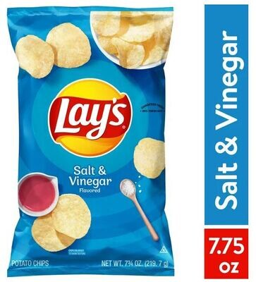 Potato Chips, Lay&#39;s® Salt &amp; Vinegar Potato Chips (7¾ oz Bag)