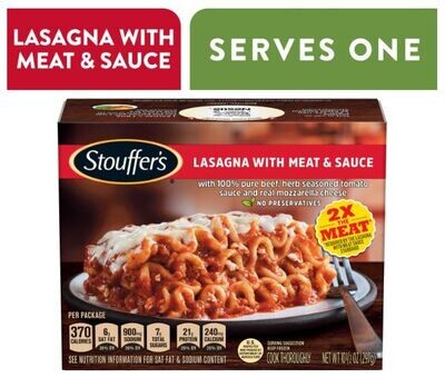 Frozen Lasagna Dinner, Stouffer's® Lasagna with Meat & Sauce (10½ oz Box)