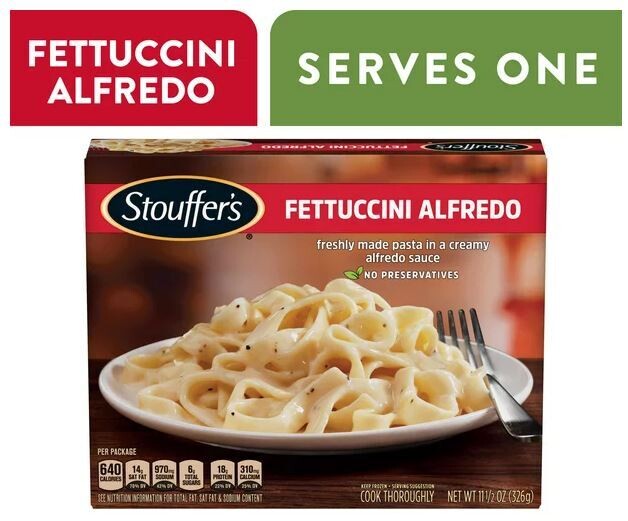 Frozen Pasta Dinner, Stouffer's® Fettuccini Alfredo (11½ oz Box)