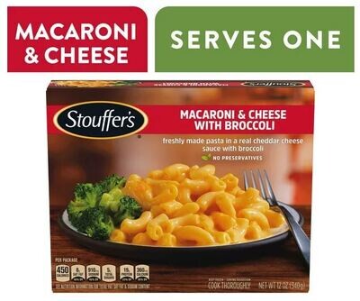 Frozen Mac Dinner, Stouffer's® Macaroni & Cheese with Broccoli (12 oz Box)