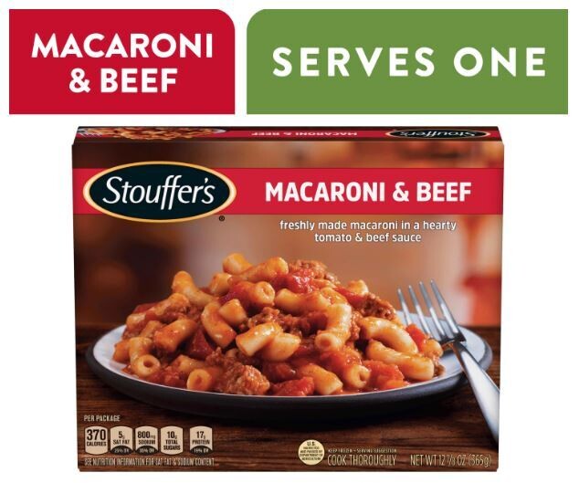 Frozen Mac Dinner, Stouffer's® Macaroni & Beef (12.875 oz Box)