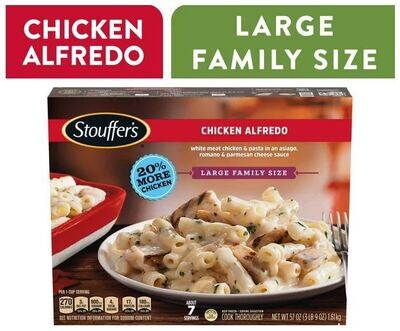 Frozen Chicken Dinner, Stouffer's® Chicken Alfredo (Large Family Size-57 oz Box)