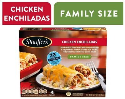 Frozen Mexican Food, Stouffer's® Chicken Enchiladas (Family Size-30 oz Box)