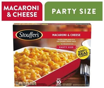 Frozen Mac Dinner, Stouffer's® Macaroni & Cheese (Party Size-76 oz Box)