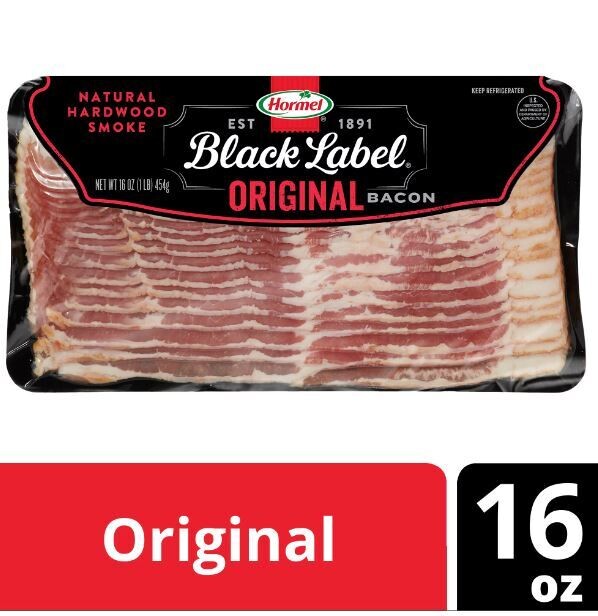 Fresh Bacon, Hormel® Black Label® Original Bacon (16 oz Bag)