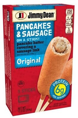 Frozen Pancakes, Jimmy Dean® Pancakes & Sausage on a Stick (5 Count, 12.5 oz Box)