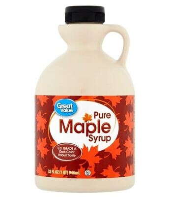 Pancake Syrup, Great Value® Pure Maple Syrup (32 oz Jug)