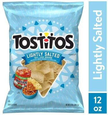 Tortilla Chips, Tostitos® Lightly Salted Triangle Tortilla Chips (12 oz Bag)