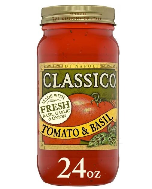 Pasta Sauce, Classico® Tomato &amp; Basil Spaghetti Sauce (24 Oz Jar)