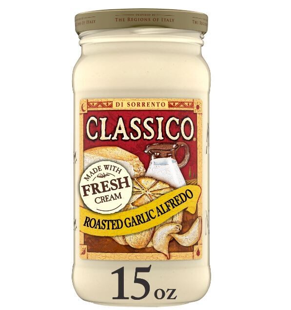 Pasta Sauce, Classico® Roasted Garlic Alfredo Spaghetti Sauce (15 Oz Jar)