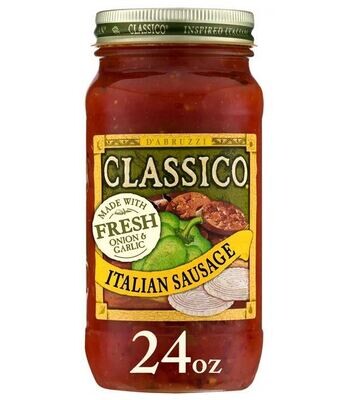 Pasta Sauce, Classico® Italian Sausage Spaghetti Sauce (24 Oz Jar)