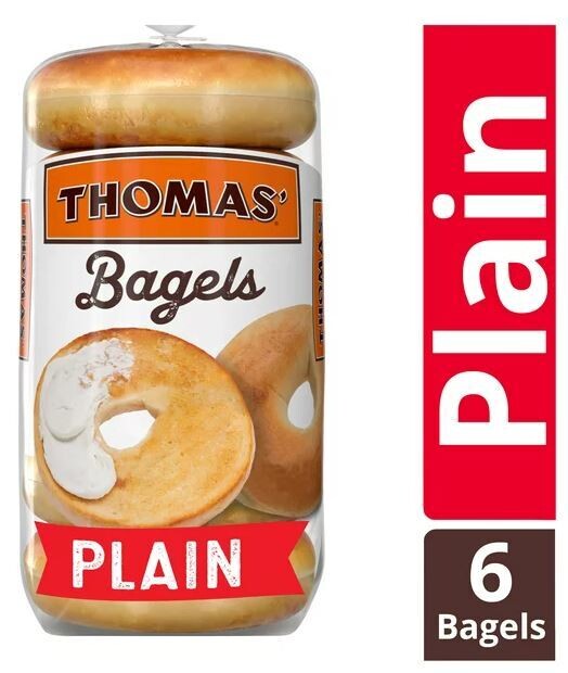 Bagels, Thomas® Plain Bagels (6 Count, 20 oz Bag)