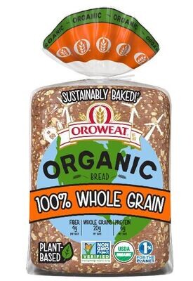 Loaf Bread, Oroweat® Organic 100% Whole Grain Bread (Single 27 Oz Bag)