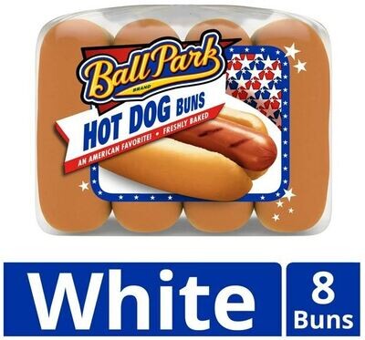 Hot Dog Buns, Ball Park® White Hot Dog Buns (8 Buns, 13 oz Bag)