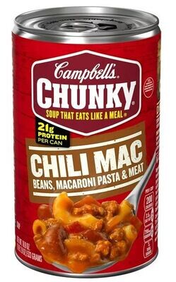 Canned Soup, Campbell's® Chunky® Chili Mac Soup (18.8 oz Can)