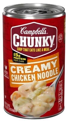 Canned Soup, Campbell's® Chunky® Creamy Chicken Noodle Soup (18.8 oz Can)