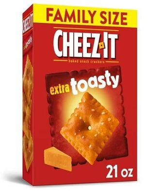 Crackers, Cheez-It® Extra Toasty Crackers (Family Size-21 oz Box)