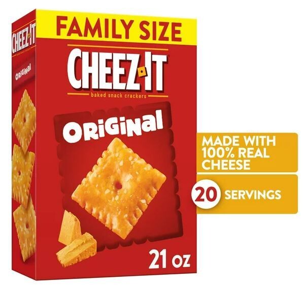Crackers, Cheez-It® Original Crackers (Family Size-21 oz Box)