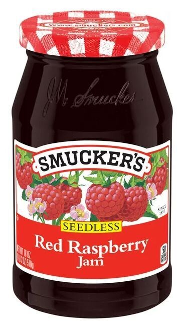 Fruit Spread, Smucker's® Seedless Red Raspberry Jam (18 oz Jar)