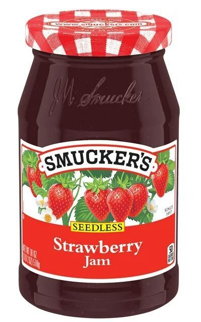 Fruit Spread, Smucker's® Seedless Strawberry Jam (18 oz Jar)