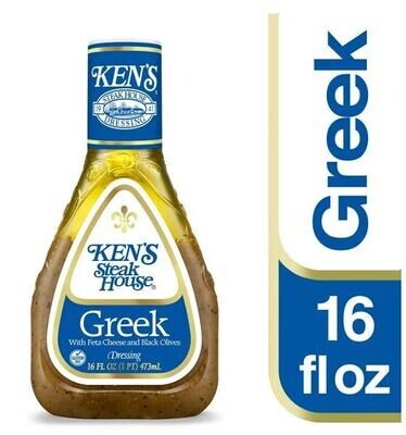 Salad Dressing, Ken's Steak House® Gluten Free Greek Dressing (16 Oz Bottle)