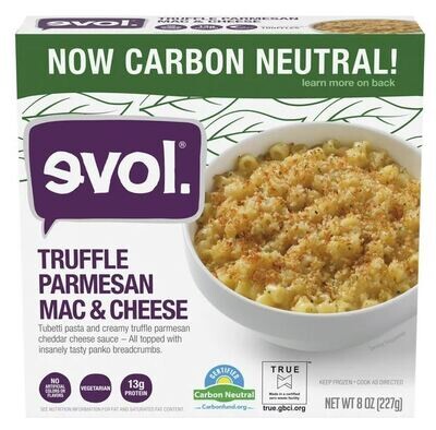 Frozen Dinner, Evol® Vegetarian Truffle Parmesan Mac & Cheese (8 oz Box)